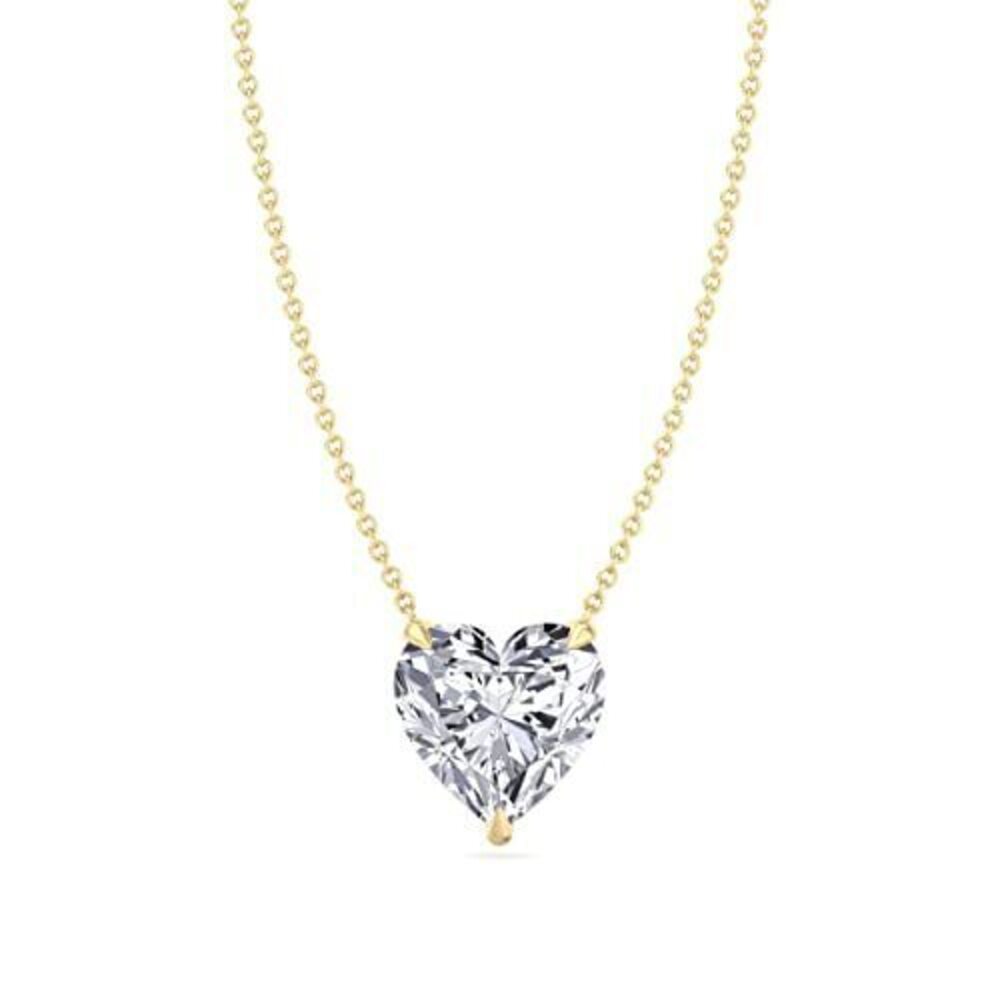 7540 Joy-D 18k Gold Crystal Necklaces - Elegant Heart Necklaces